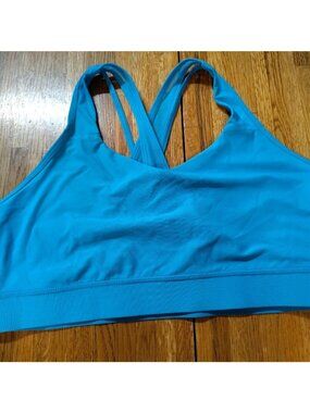 Avia sports bra Criss-Cross back aqua blue women's XL